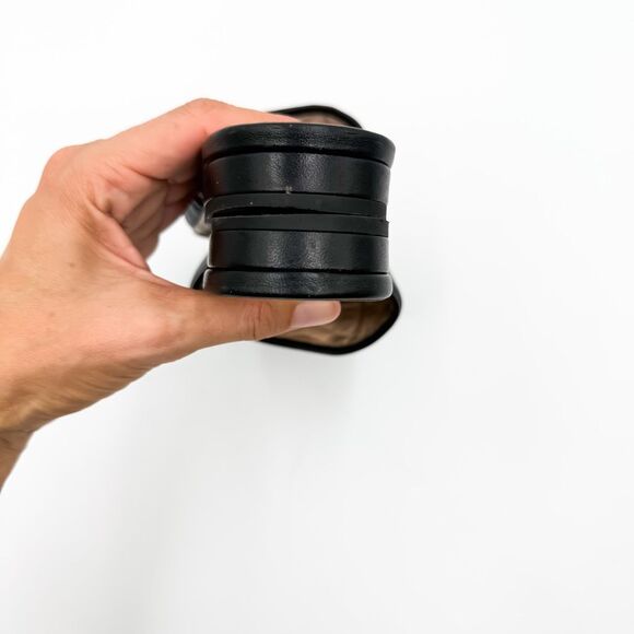 Gucci GG Marmont Quilted Chevron Black Leather Sandals Mules Flats - Picture 9 of 14